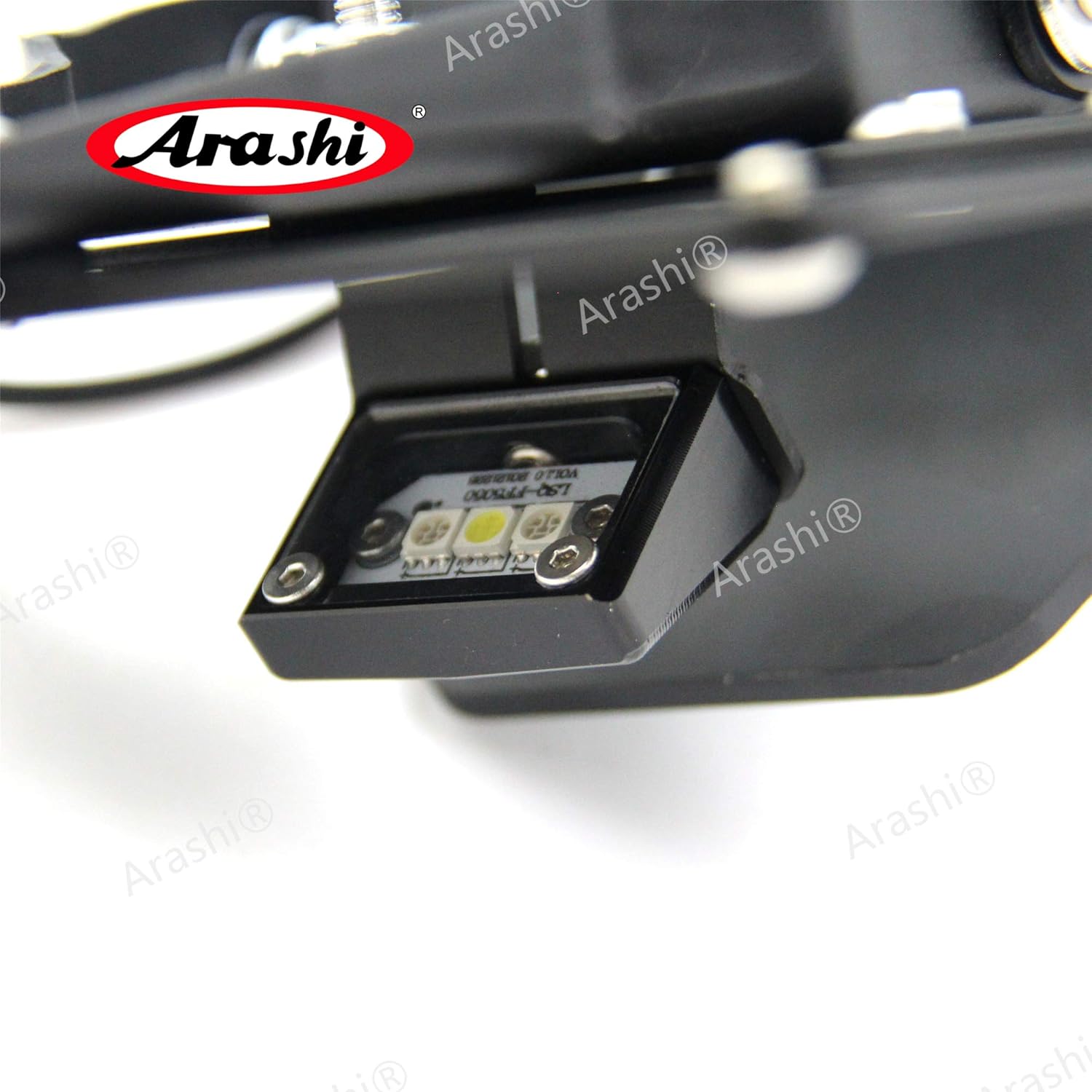 Arashi License Plate Frames Support Holder for Yamaha YZF R3 R25 2014-2016, Motorcycle Accessories Parts Include LED Running Light Black