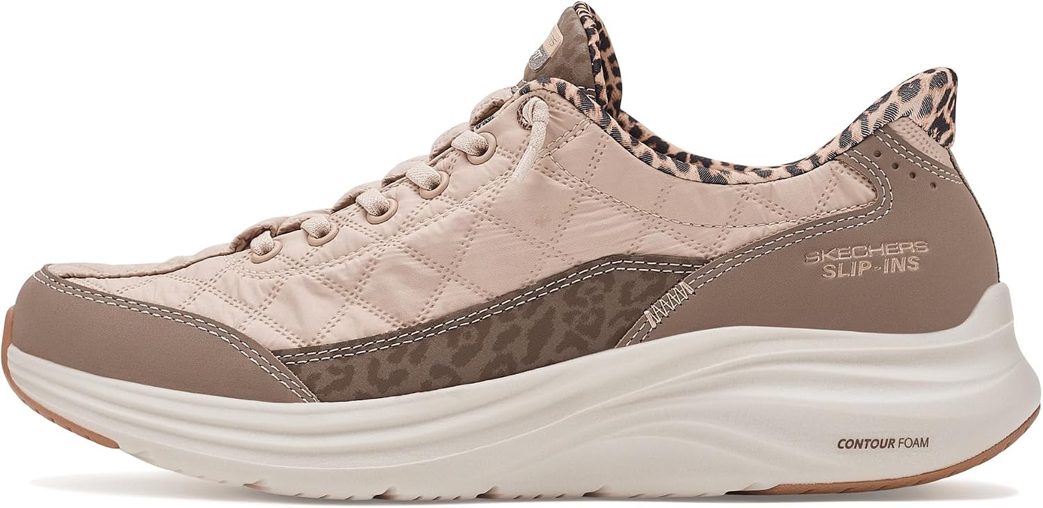 Skechers Women's Cozy Fit Hands Free Slip-ins -Leopard Dream