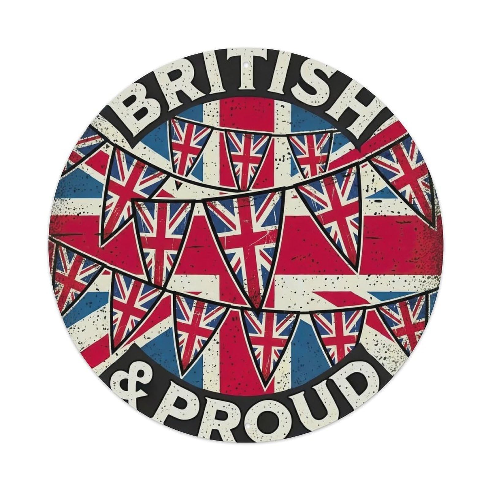 British Proud Bunting Heraldry Heritage Emblem Metal Tin Sign