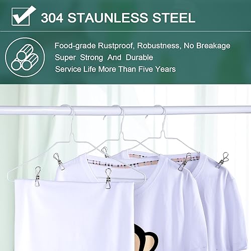 Miniatura 4 de 30 pinzas de metal para colgar ropa, clips de pasador para ropa de lavandería, clips de línea de ropa para colgar ropa, alfileres de ropa cerrados,