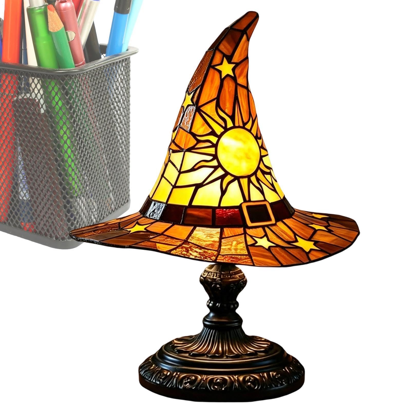 Lampa Wiedźmy Lampki Nocne Gotyckie z Żywicy Zasilane USB