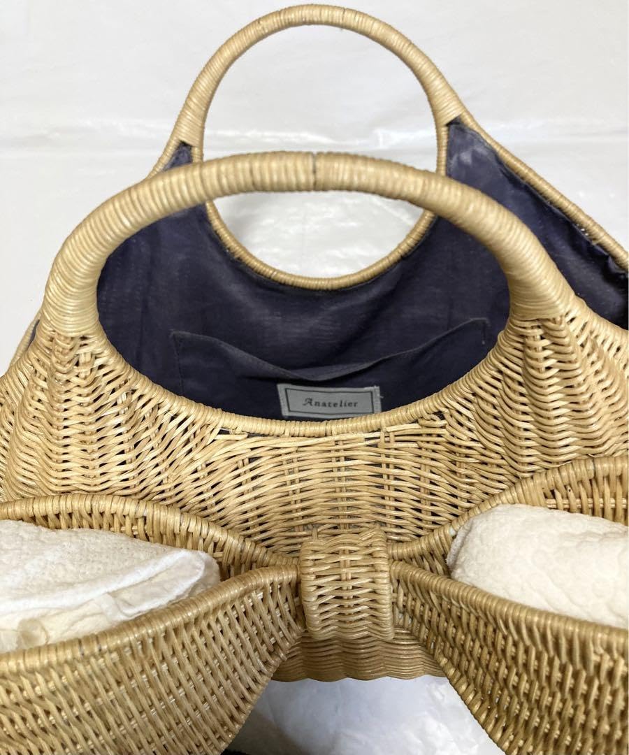 Amazon.co.jp: anatelier アナトリエ リボン かごバッグ : ファッション 