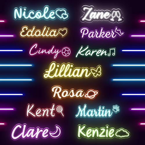 Miniatura 4 de Letreros de neón personalizados para decoración de pared, regalos para niñas para decoración de habitación, regalo de Navidad para niñas y niños.