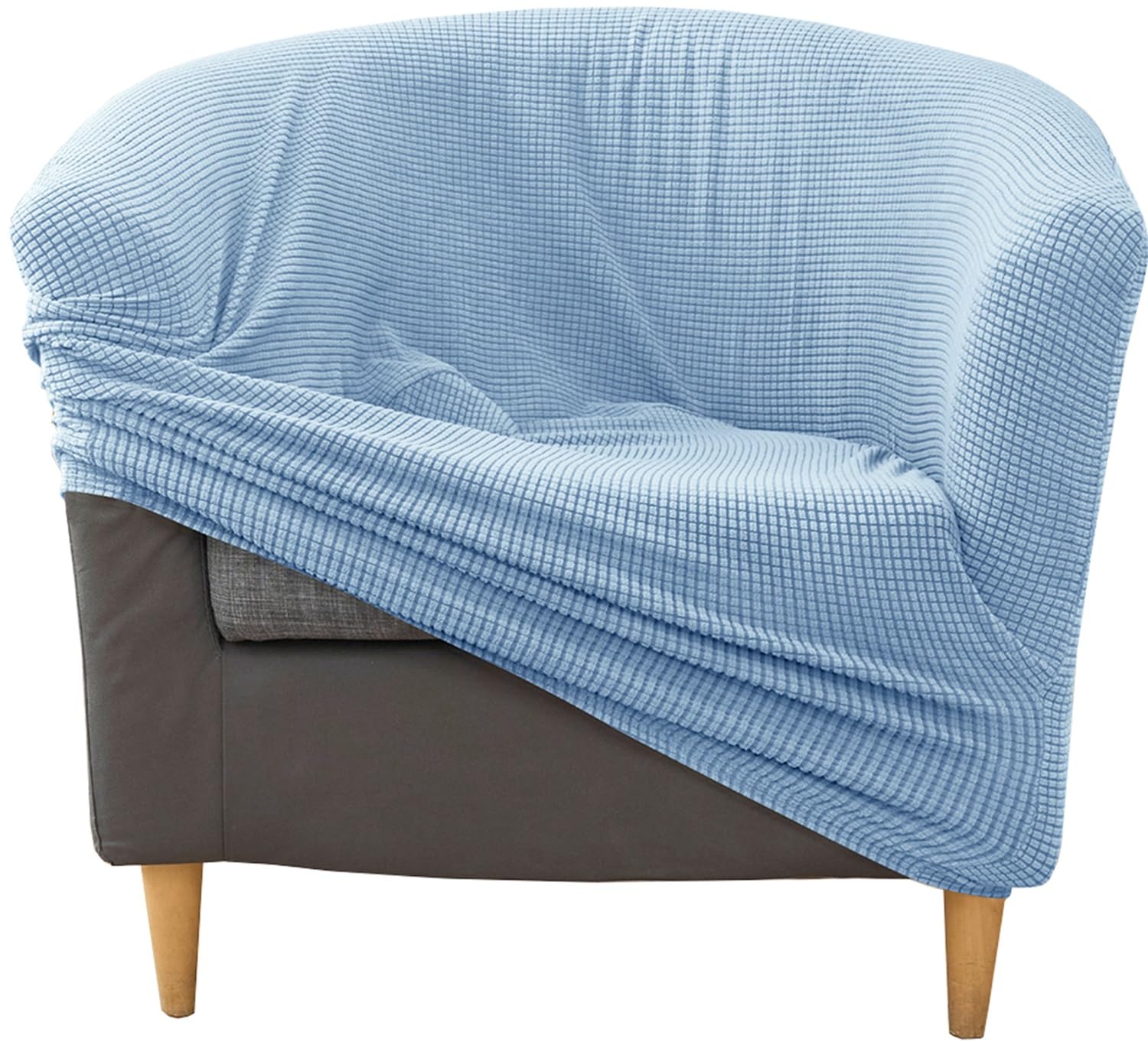 moismk Stretch Club Chair Slipcover 1-Piece Tub Chair Cover Barrel Chair Cover Armchair Slipcover Sofa Cover Couch Furniture Protector with Elastic Bottom for Living Room(Color 8)