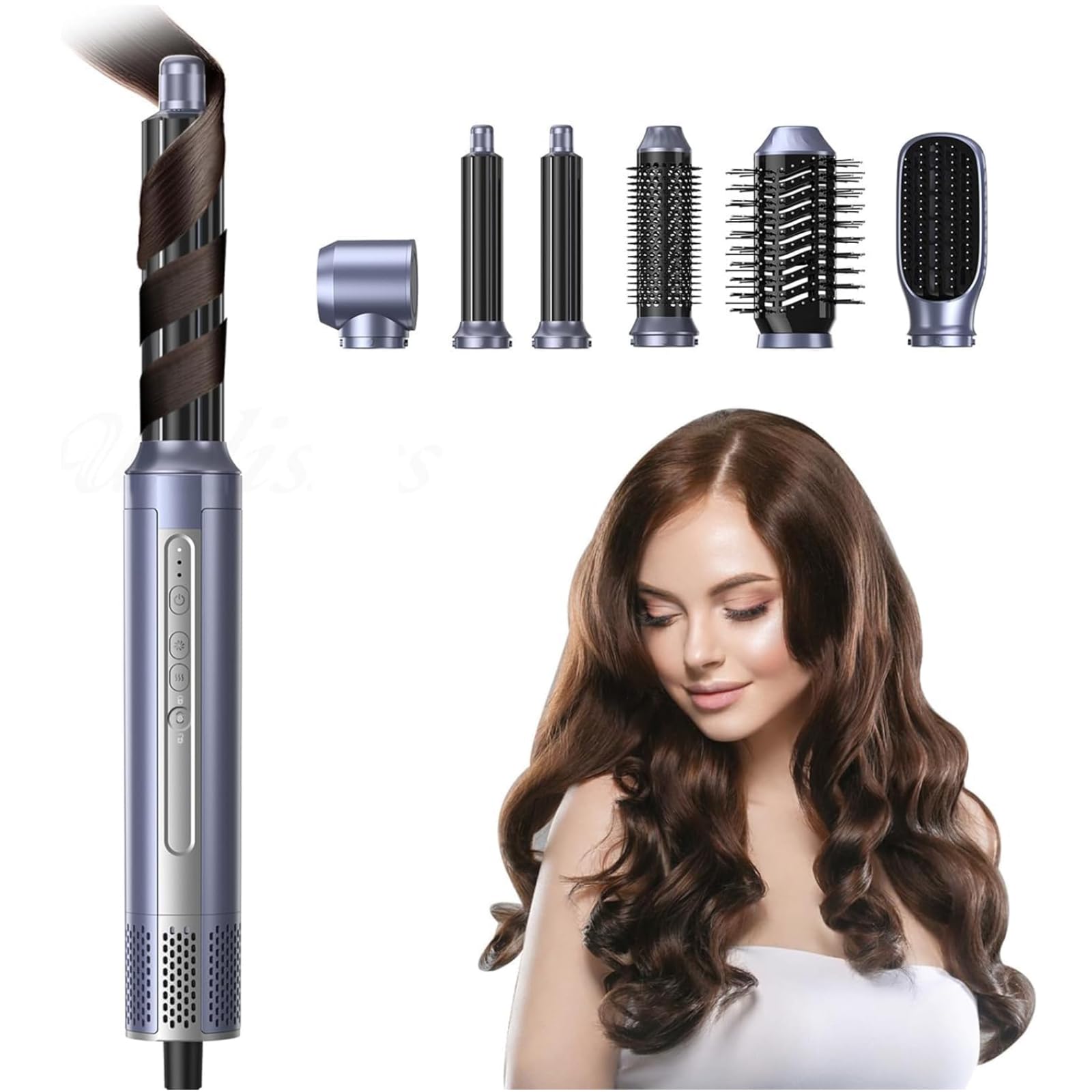 FORUBAR 6 in 1 Multistyler Hair Styling Tools Blow Dryer w/ 200 Millions Ions & Coanda Tech - 110000 RPM Curling Wand Straightener Brush Volumizer - Auto Wrap Curlers Air Drying Styler Volumizing