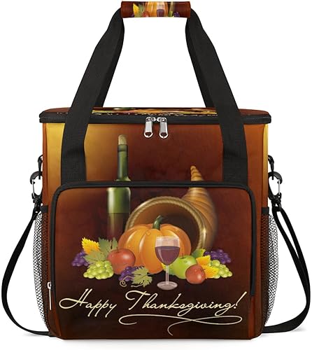 Bolsa de café de Acción de Gracias, decoración navideña, bolsa de almacenamiento de viaje de Acción de Gracias, compatible con Keurig K-Mini o