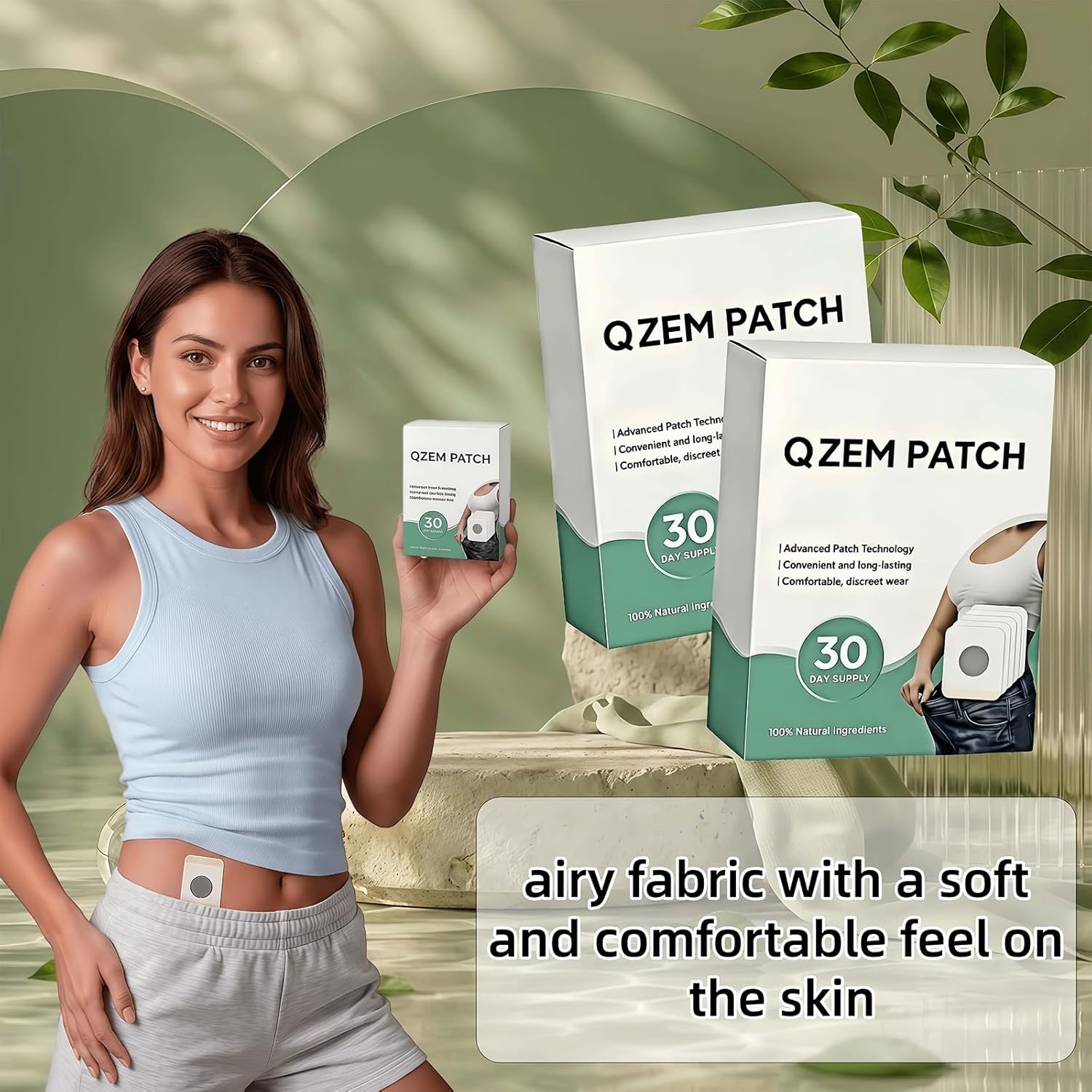 Qzem Body Patch, Gentle and Effective, Comfortable and Discreet, for Men and Women, 90 Count