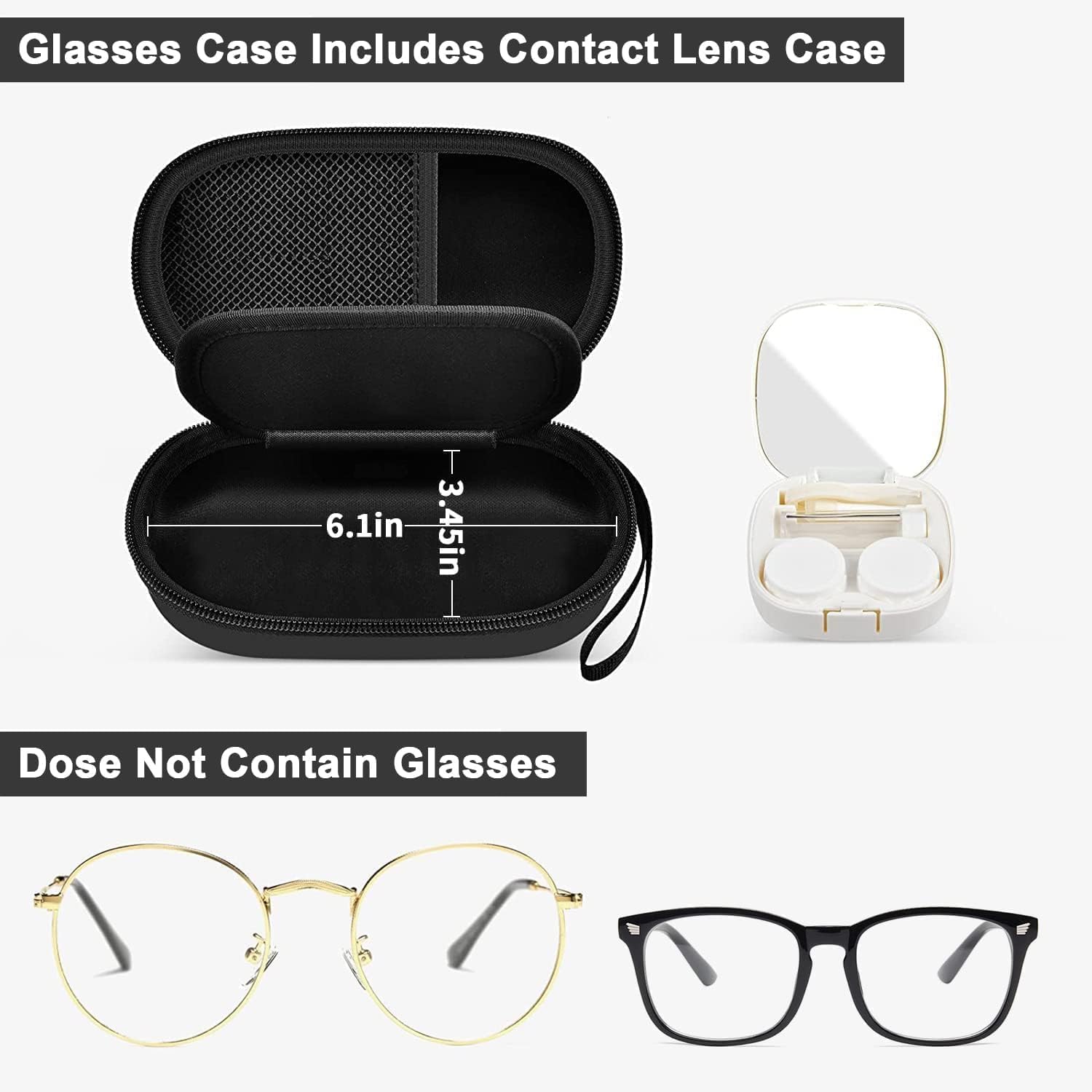 GWCASE Portable 2 in 1 Contact Lens Case and Glasses Case+ Kids Camera Case Compatible with TOZDTO Instant Print Camera image 2