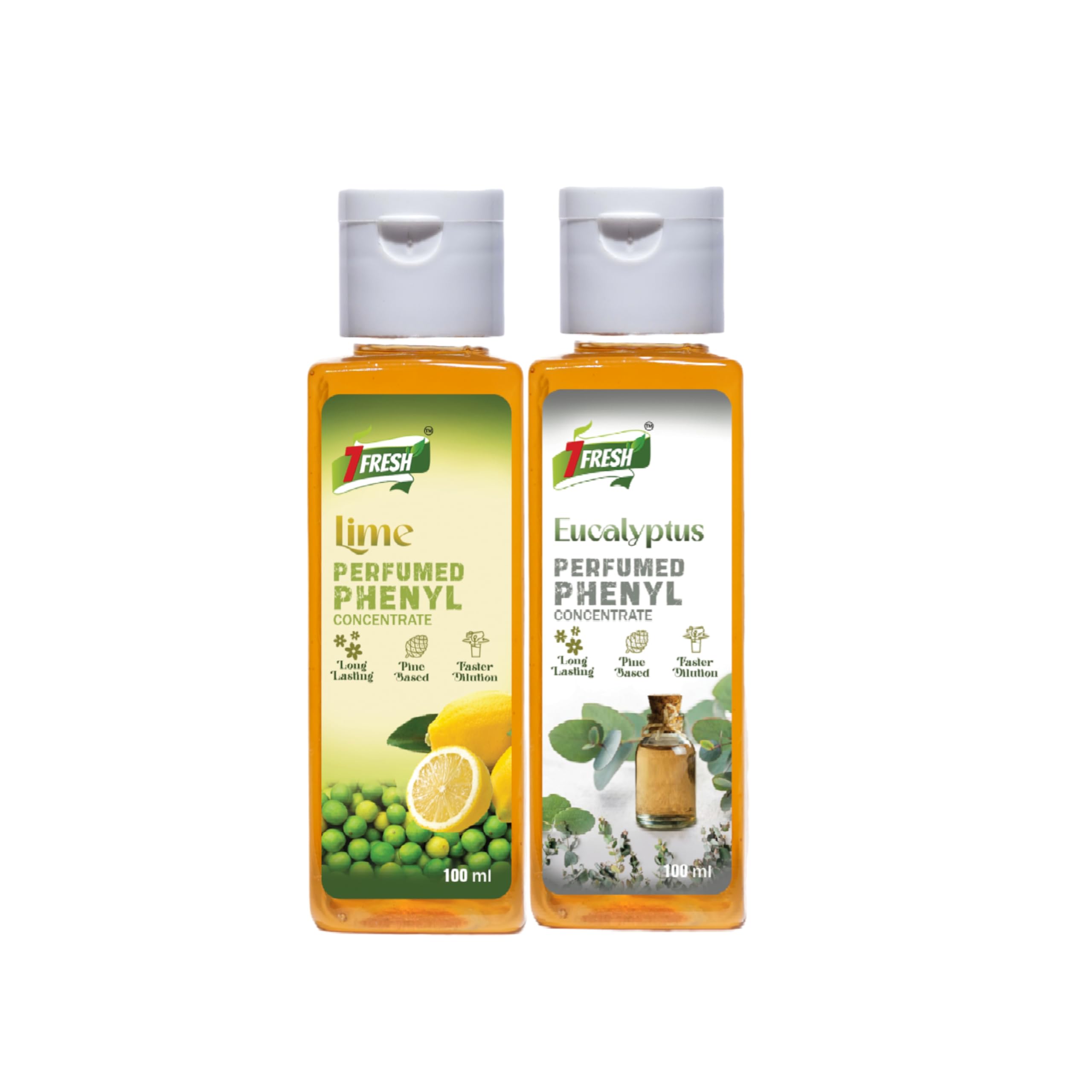 7Fresh Perfumed Phenyl Concentrate Liquid (LIME+EUCALYPTUS Combo Pack)(100 ml x 2 Units =200 ml) (MAKES 5 TO 8 LITRE OF THICK WHITE PHENYL) Pine Based/Long Lasting/Faster Dilution/Phenyl Essence (B0CX5LY44D) Amazon Price History, Amazon Price Tracker