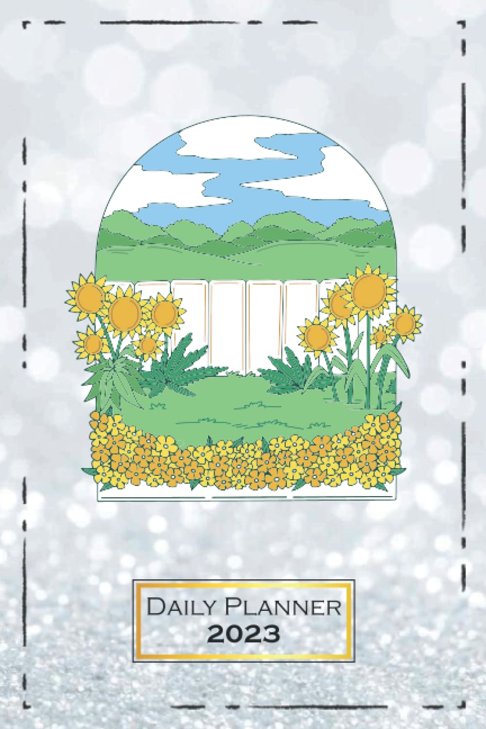 Daily Planner 2023: Sunblume, Nature | 6x9 | One Week on a Double Page | From Sunday to Saturday | Flower | qx2