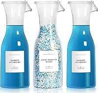 Vista 7 de Botella Dispensadora de Detergente para Ropa de 20 oz con Etiqueta Impermeable para Detergente de Ropa, Jabón, Suavizante de Telas, Blanqueador