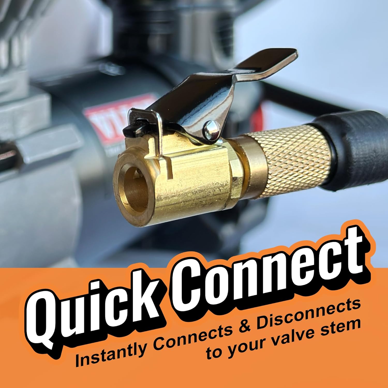 Chuck Mates Premium Quick-Connect Accessory for Tire Inflators Open-Type (1 Pack)