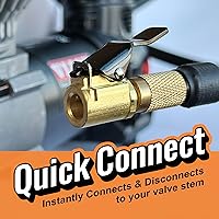 Vista 2 de Chuck Mates - Accesorio de conexión rápida prémium para infladores de neumáticos de tipo abierto (paquete de 1)
