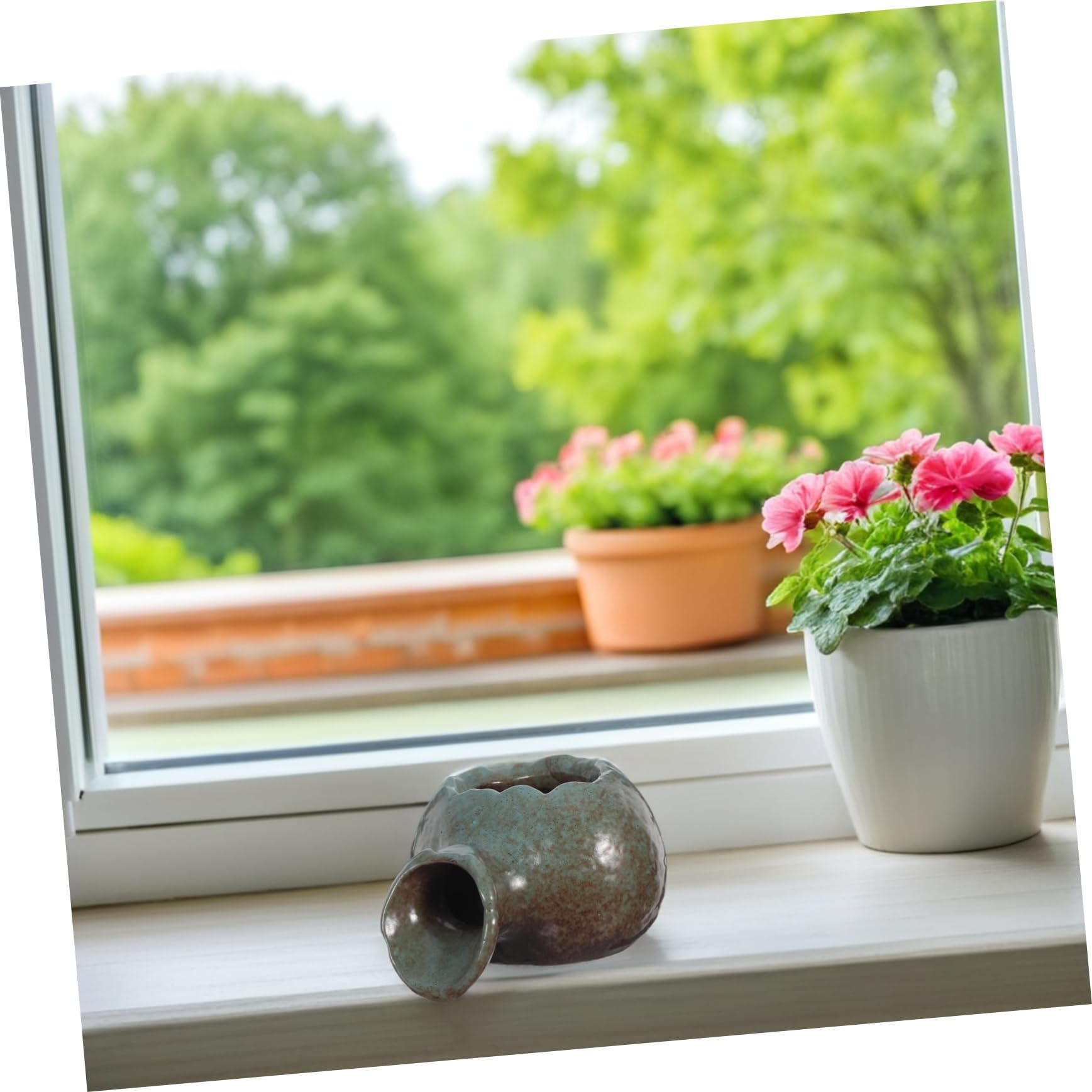 Vaso in Ceramica per Acquario Decorazione da Giardino Zen Circolazione Acqua per Vasche per Pesci Giochi d Acqua e Terrari Interni per Decorazione di Casa e Giardino
