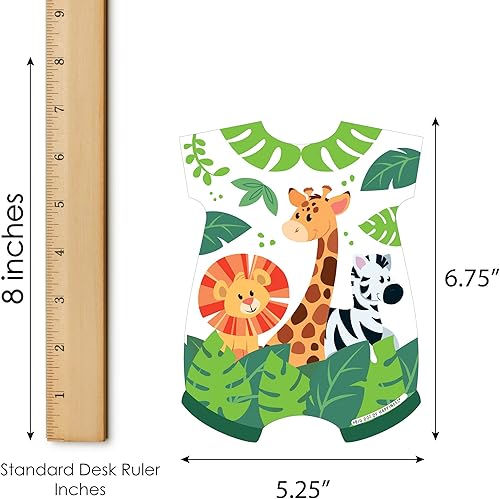 Miniatura 4 de Big Dot of Happiness Jungle Party Animals - Tarjetas de bingo y marcadores con imágenes - Safari Zoo Animal Baby Shower Bingo Juego de Bingo - Juego