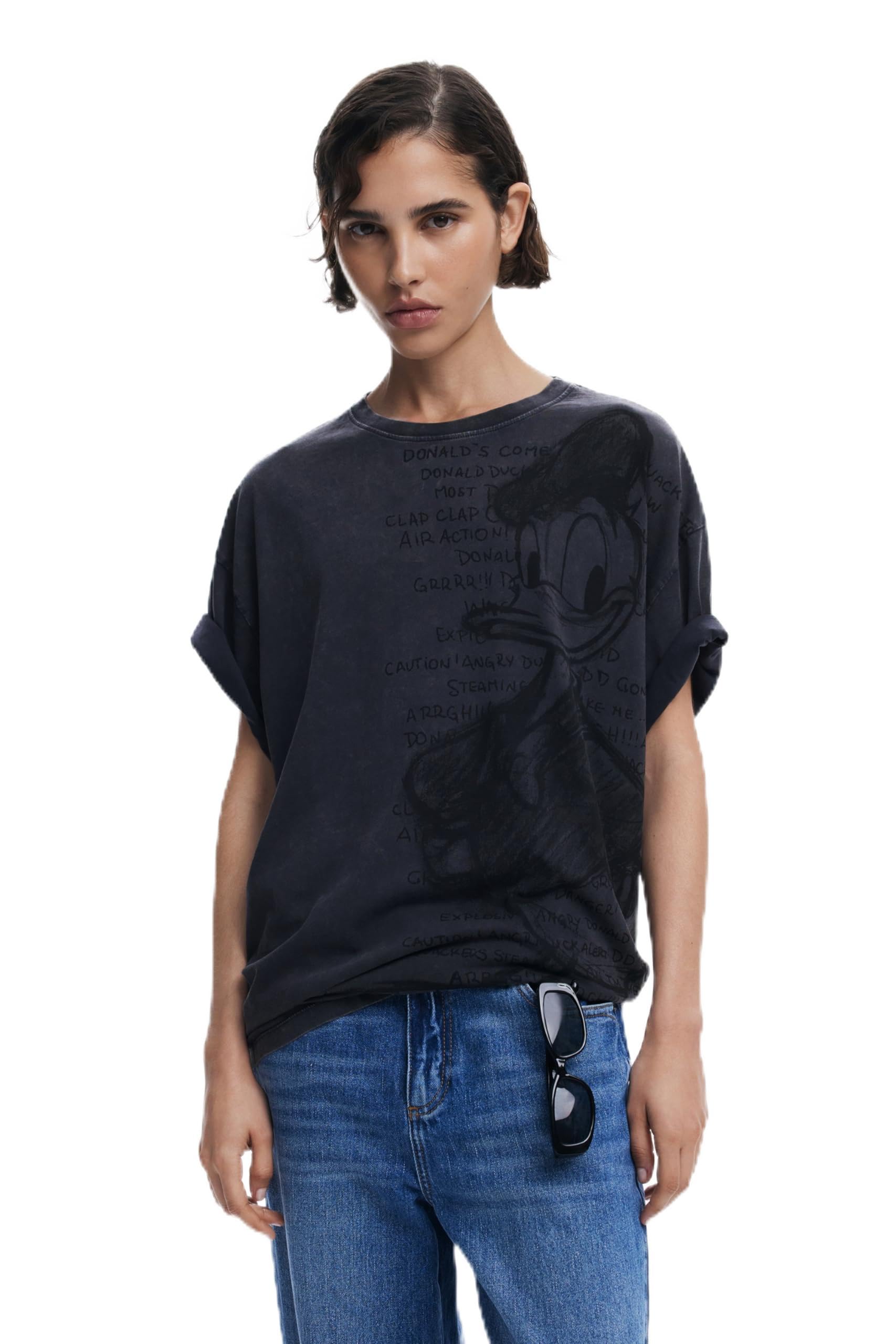 Desigual TS_Donald, 2001 Neutral Gray, XL