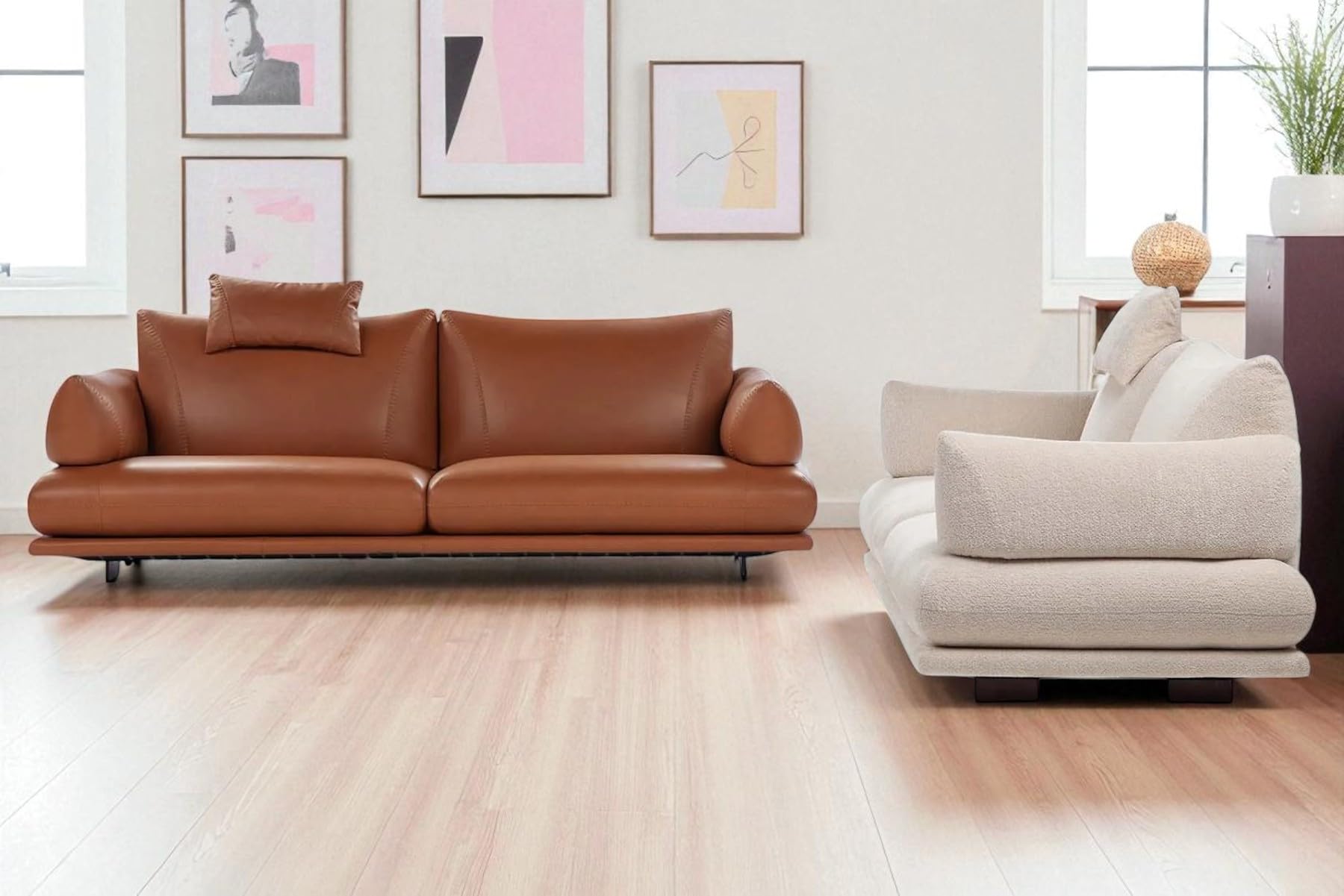 WOODZONE HANDICRAFTS 4 Seater Leatherette and Velvat Sofa Set – Stylish Furniture for Home & Lounge-image-47