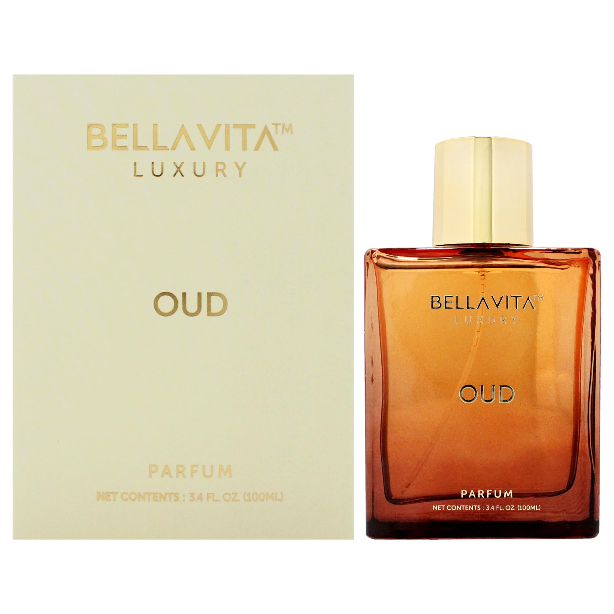 BellaVita Luxury Oud Unisex Perfume (3.4 fl.oz) | Premium Men & Women Parfum Fragrance | Warm Vanilla Perfume Oil | Long-Lasting & Warm Woody Arabic Parfum | Vegan & Cruelty-Free