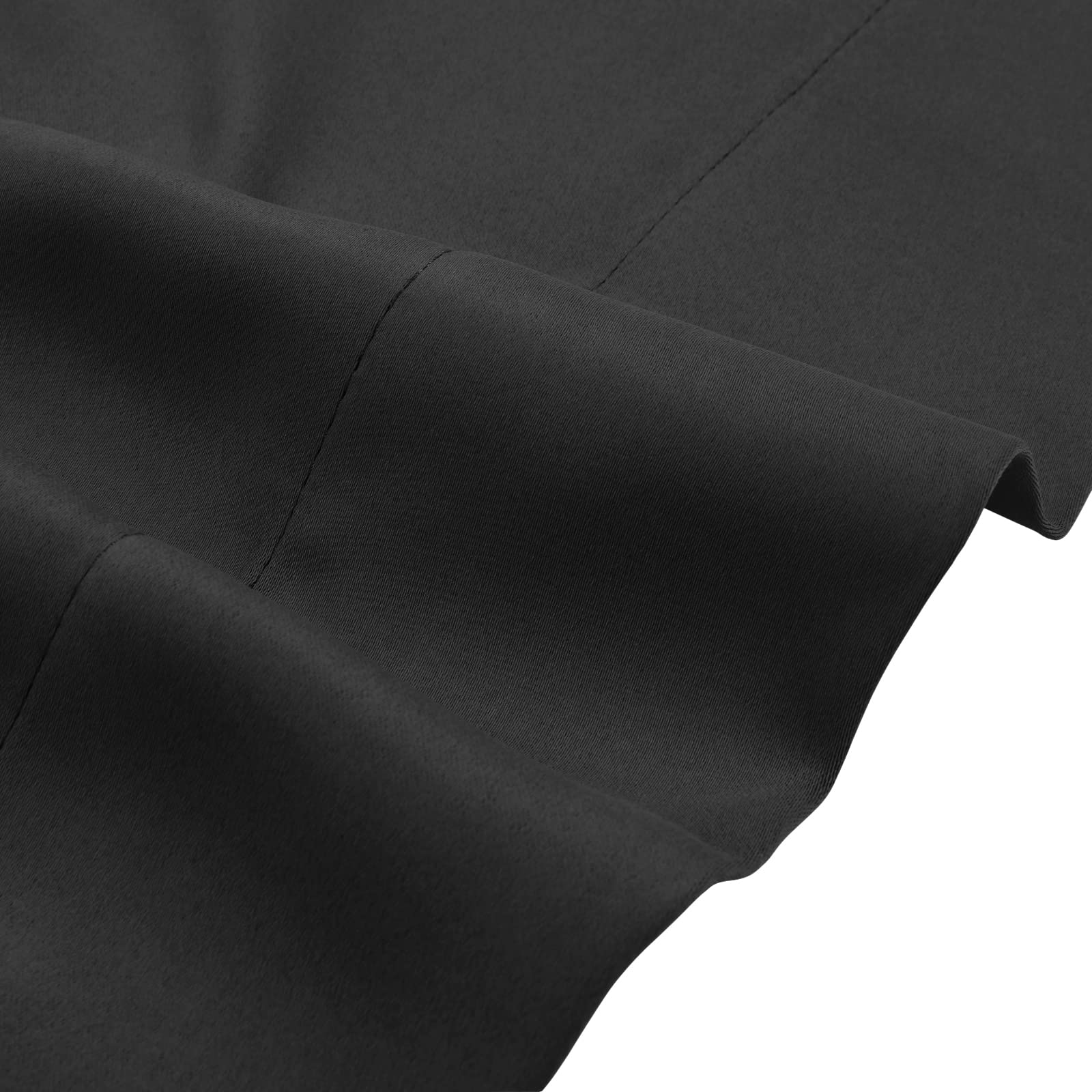 Tenda a pannello oscurante extra larga – design pesante plissettato, 254 cm di larghezza x 304,8 cm di lunghezza, massimo blocco della luce, elegante nero, formazione memory, ideale per camere da