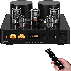 Juson Audio JTA100 200W Amplificador Receiver de Tubo Som Estereo de Vácuo Híbrido Integrado Com BT 5.0 AUX Óptico RCA PHONO de Auscultadores HIFI Áudio Home para Mesa Giratória enviado do Brasil