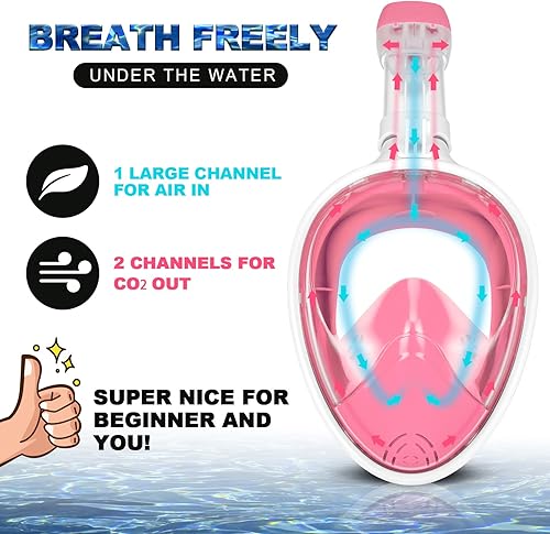 Miniatura 3 de Odoland Paquetes de esnórquel, máscara de esnórquel de cara completa para adultos y jóvenes con soporte para cámara, aletas de natación ajustables,