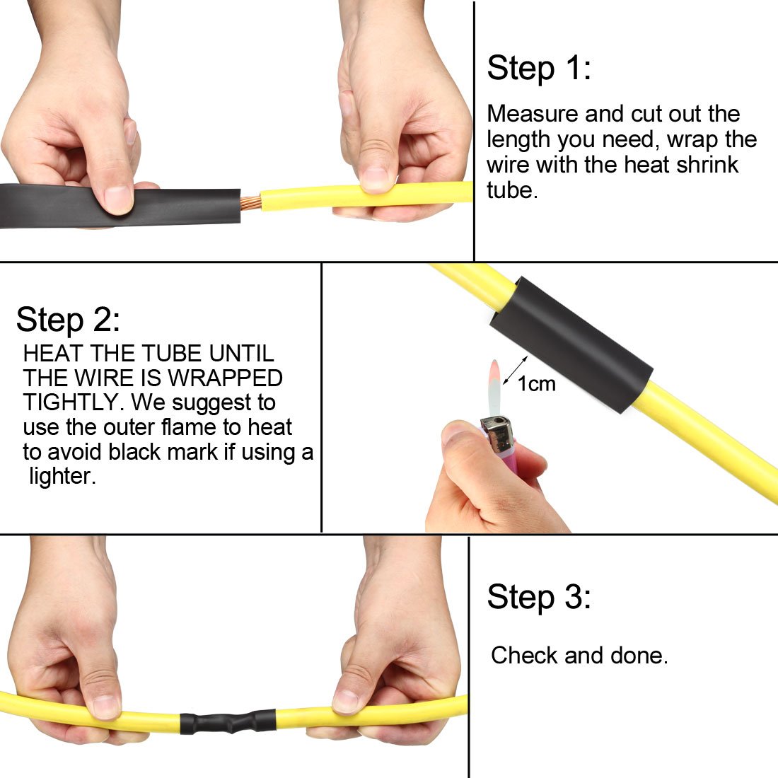 uxcell Heat Shrink Tubing, 40mm Dia 2:1 Heat Shrink Wrap Cable Sleeve Heat Shrink Tube 25m Black