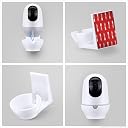 Adhesive Wall Mount for Nooie Cam 360 Baby Monitor Camera Shelf Holder, No Tools Needed, No Mess, No Drilling, Strong Mount, White by Brainwavz gallery image