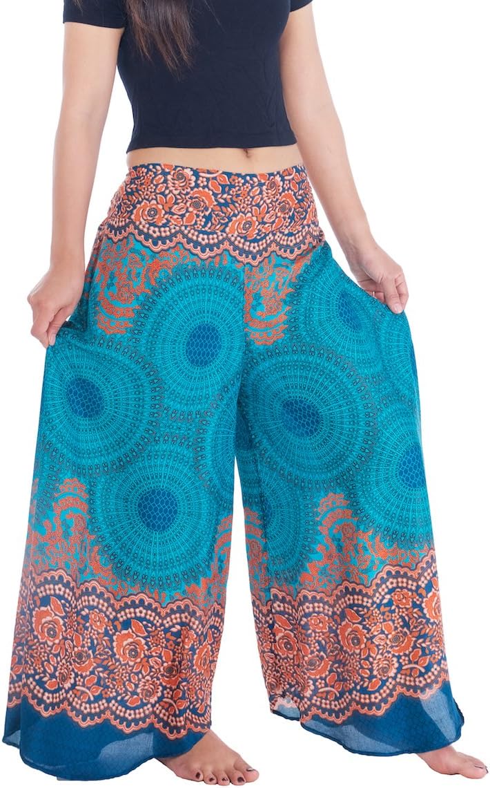 Lannaclothesdesign Palazzo Pants for Women Wide Leg Boho Harem Yoga Pants S M L XL Sizes - Image 2