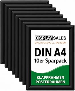 Klapprahmen DIN A4 schwarz 25 mm Aluminium 5er Sparpack