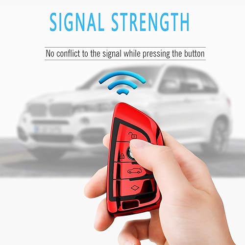 Miniatura 6 de Intermerge Funda para llavero BMW X1 X3 X5 X6 Series 1 2 5 7 - Funda de TPU azul