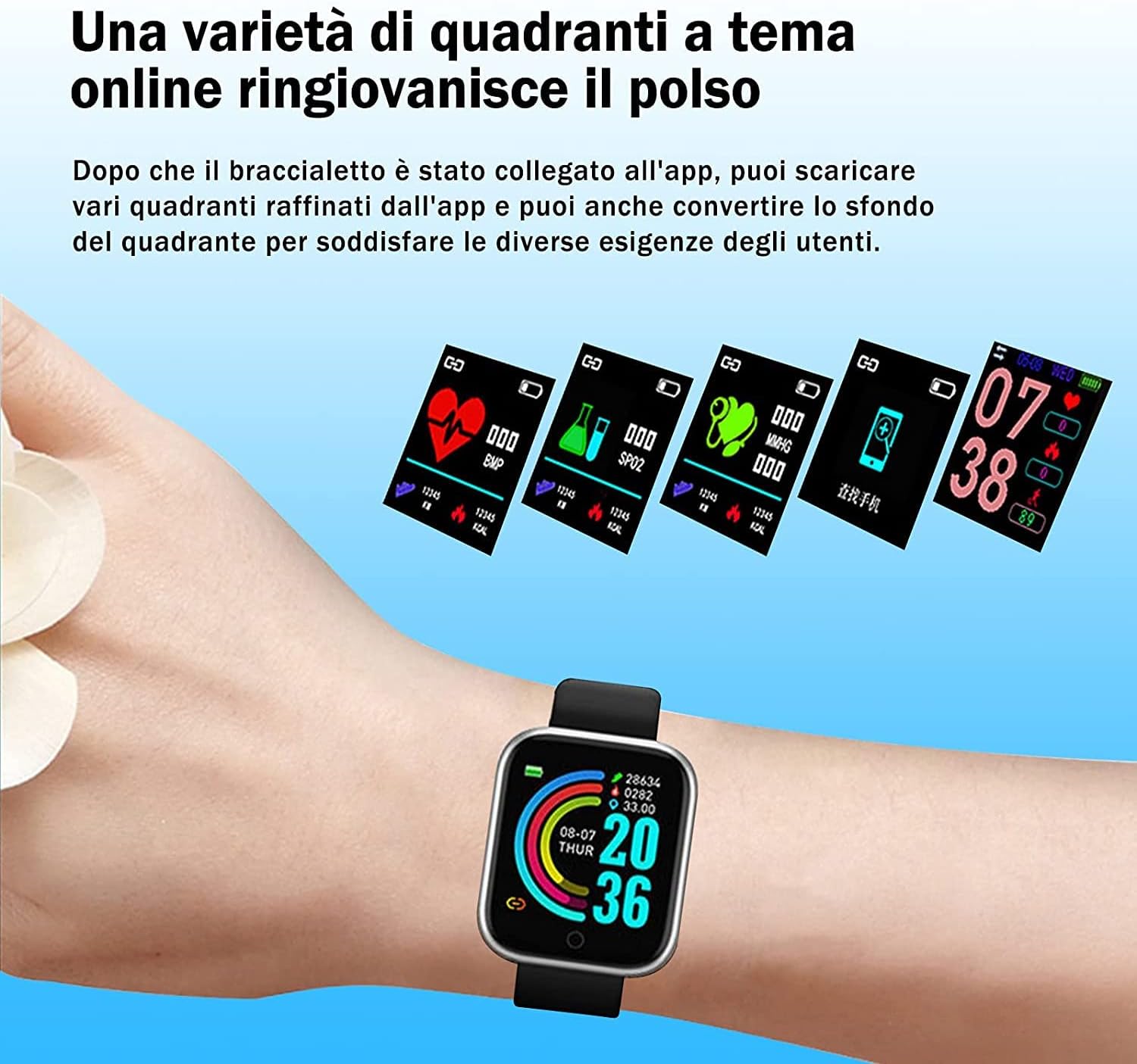 Znsrkl Smartwatch Orologio Fitness Sportivo Donna Uomo Impermeabile, Cardiofrequenzimetro Contapassi da Polso Monitor Pressione Sanguigna Activity Tracker,Collegare Diecly allUSB per Caricare, Nero Znsrkl Smartwatch Orologio Fitness Sportivo Donna Uomo Impermeabile, Cardiofrequenzimetro Contapassi da Polso Monitor Pressione Sanguigna Activity Tracker,Collegare Diecly allUSB per Caricare, Nero