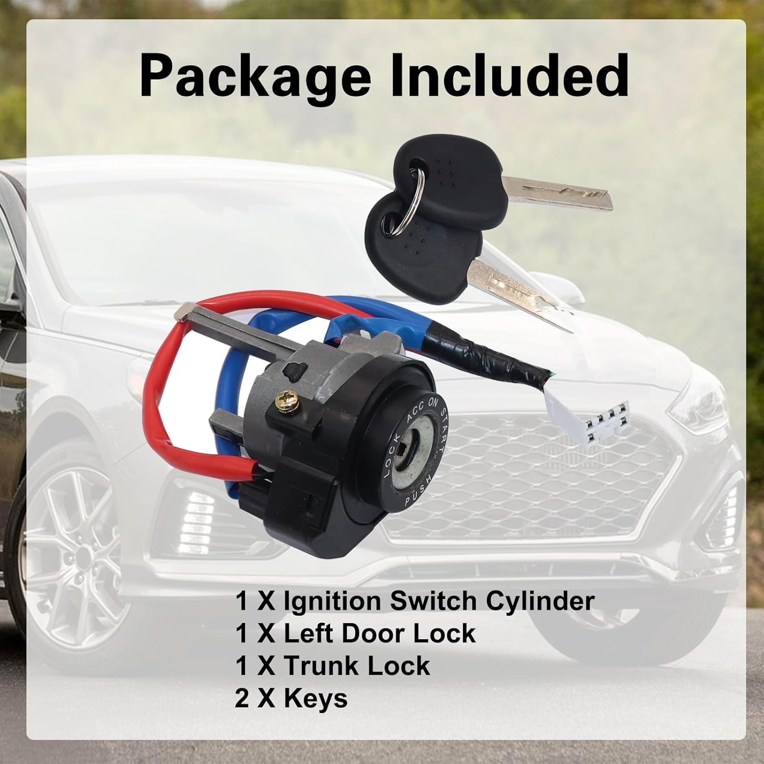 SecosAutoparts 819003SA00 Ignition Lock Cylinder Compatible With Hyundai Sonata 2010 2011 2012 2013 2014