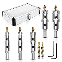 Vista 9 de ASNOMY Juego de sierra perforadora TCT de 8 piezas para metal duro, 3/4 a 2 pulgadas, juego de sierra de agujero con punta de carburo de tungsteno