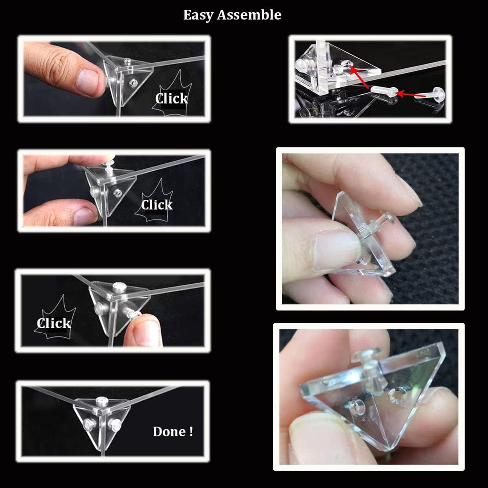 Estuche acrílico transparente para 10370 Poinsettia, protege tus coleccionables del polvo con una caja de almacenamiento transparente (solo funda) (transparente)