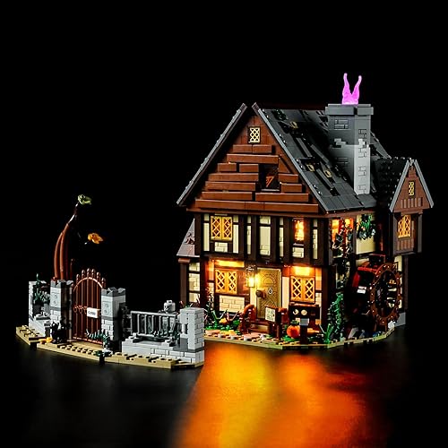 LIGHTAILING Kit de iluminación LED para Lego- 21341 Disney Hocus Pocus el modelo de bloques de construcción de Sanderson Sisters Cottage, juego de