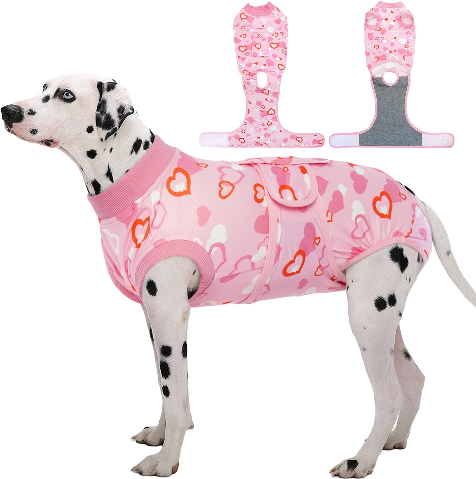 Kuoser Recovery Suit for Dogs After Surgery, Valentine's