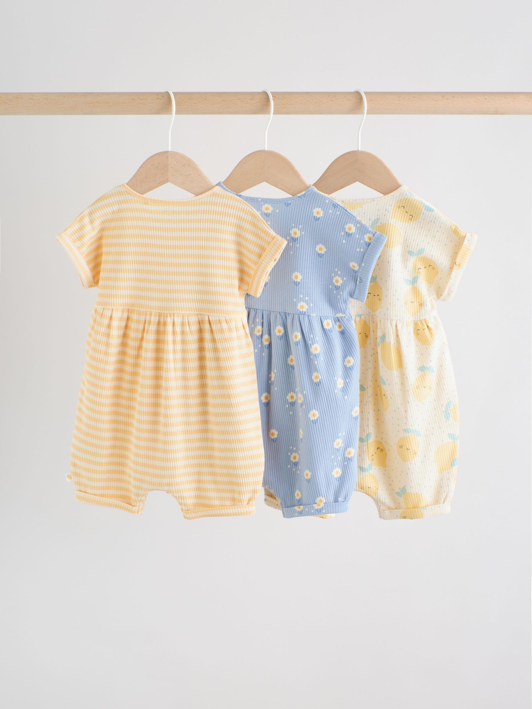 NEXT Bébé fille Barboteuses bébé en jersey, lot de 3