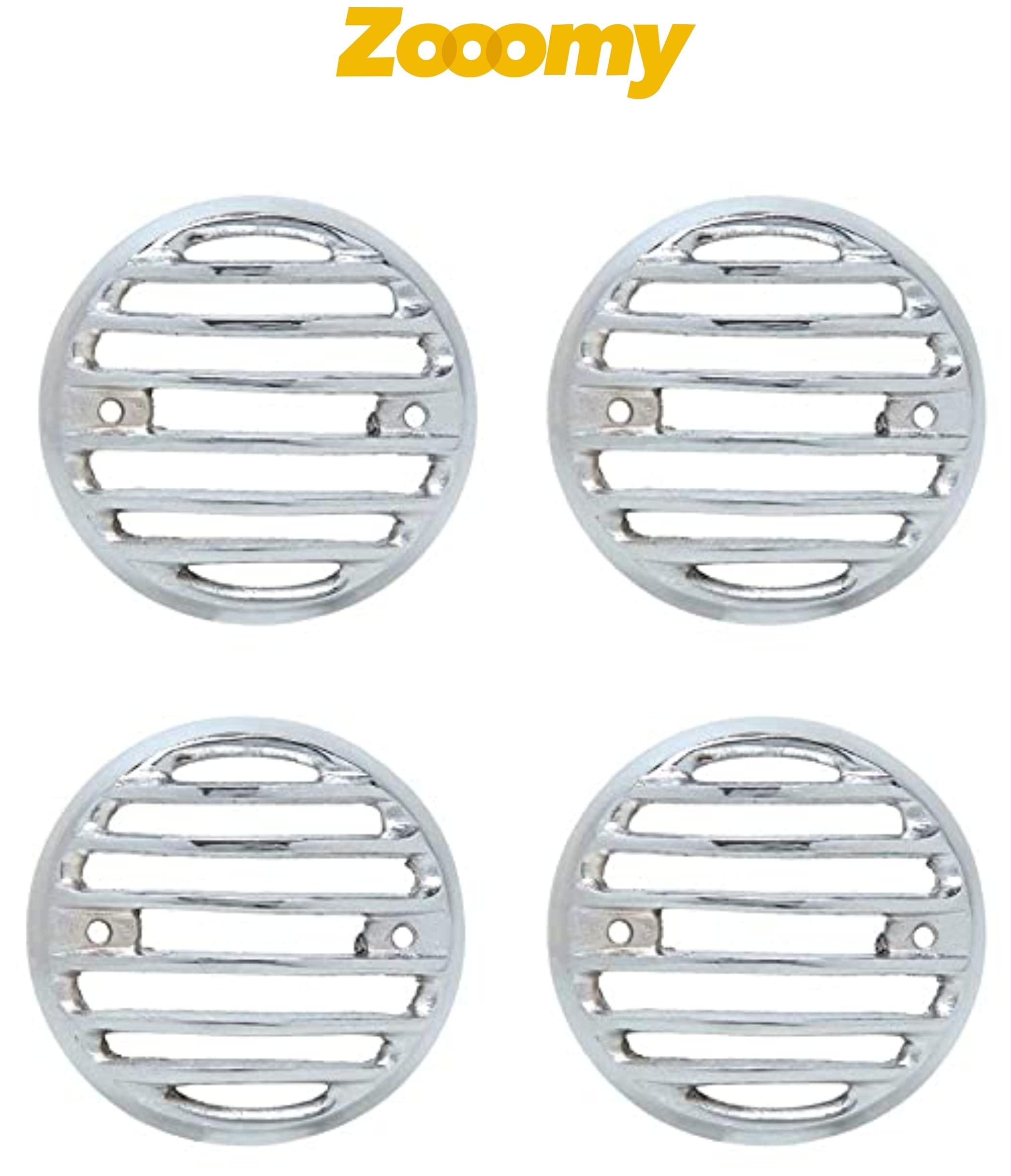 ZOOOMYHeavy Metal Indicator Grill (Set of 4) (Full Chrome) for Royal Enfield Electra Twin Spark
