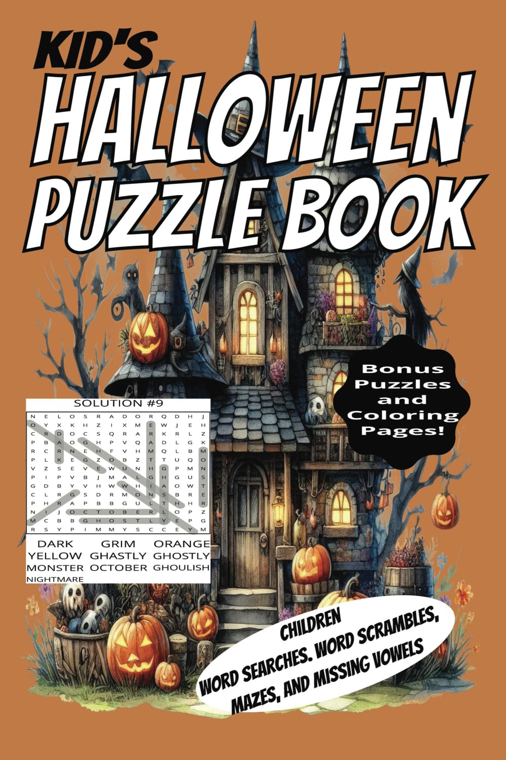 Kid's Halloween Puzzle Book