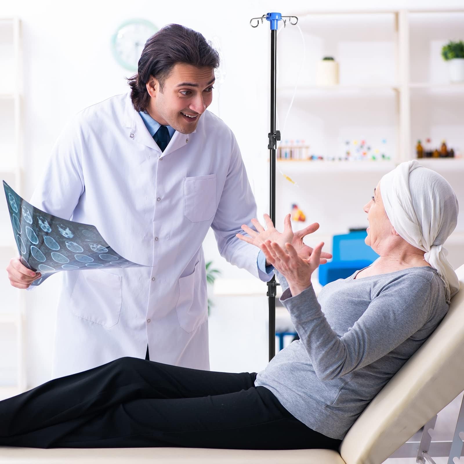 Poste de suero, Poste de suero portátil, Poste de suero Plegable Ajustable, Soporte para suero para clínica de enfermería pediátrica, atención domiciliaria, Viajes