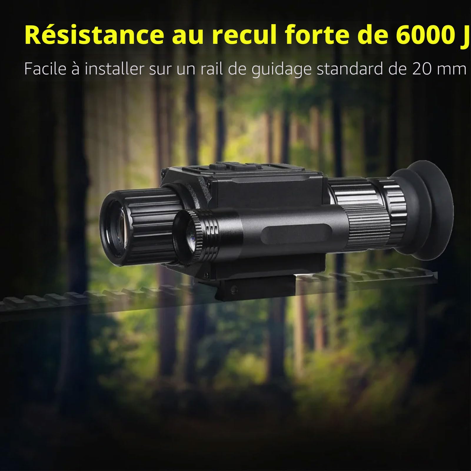 NK008 Lunette Numérique de Vision Nocturne pour la Chasse Viseur Infrarouge Monoculaire Zoom 5X avec Réticule Caméra Vidéo HD 1080P