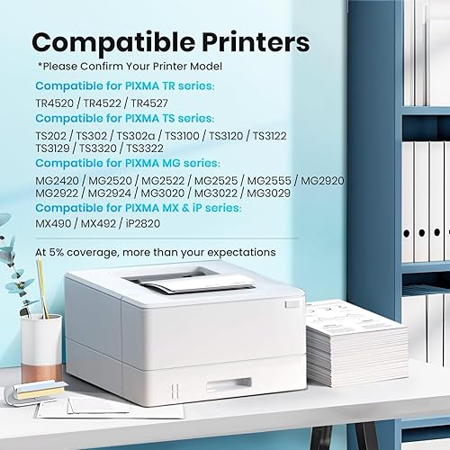 Miniatura 2 de Cartucho de tinta de repuesto 245XL para Canon PG-245XL, cartucho de tinta negro compatible con cartuchos de tinta para impresoras Canon MX490,