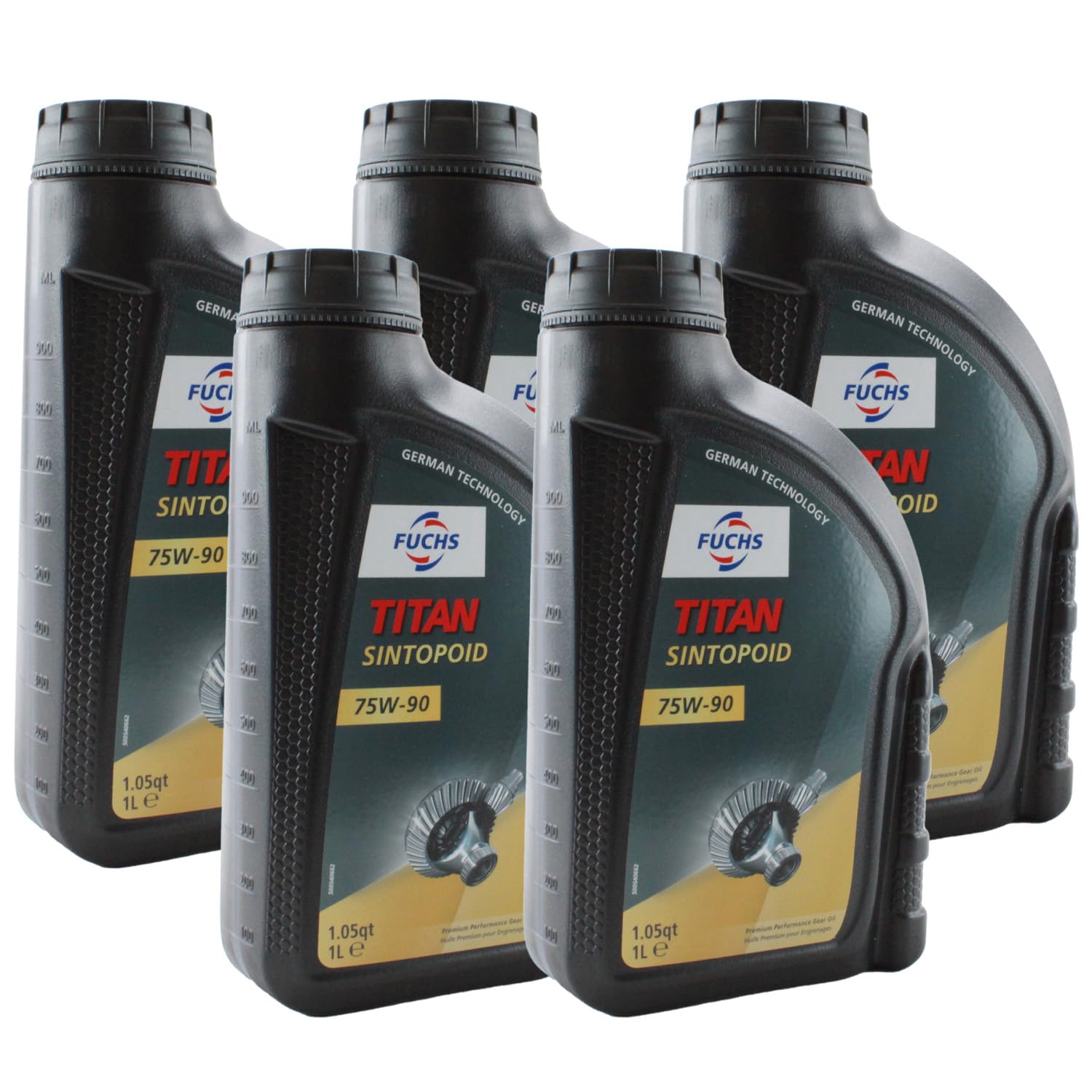Fuchs 5 Liter TITAN SINTOPOID SAE 75W-90 Differential Gear Oil (5 x 1L)