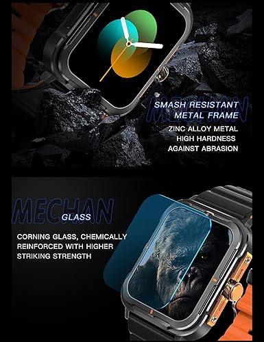 Miniatura 5 de Reloj inteligente para hombres y mujeres (respuestahacer llamadas), reloj de fitness con pantalla táctil HD de 1.83 pulgadas con monitor de