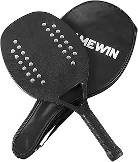 Beach Tennis Racket, Carbon Fiber Grit Face with EVA Memory Foam Core Beach Tennis Racket, Portable Racquet Cover Case Bag, Indoor and Outdoor Yard Tennis Racquet