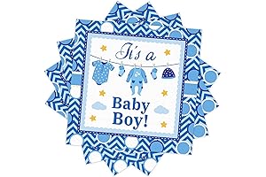 DYLIVeS Blue It's a Boy Napkins for Your Baby Shower Party