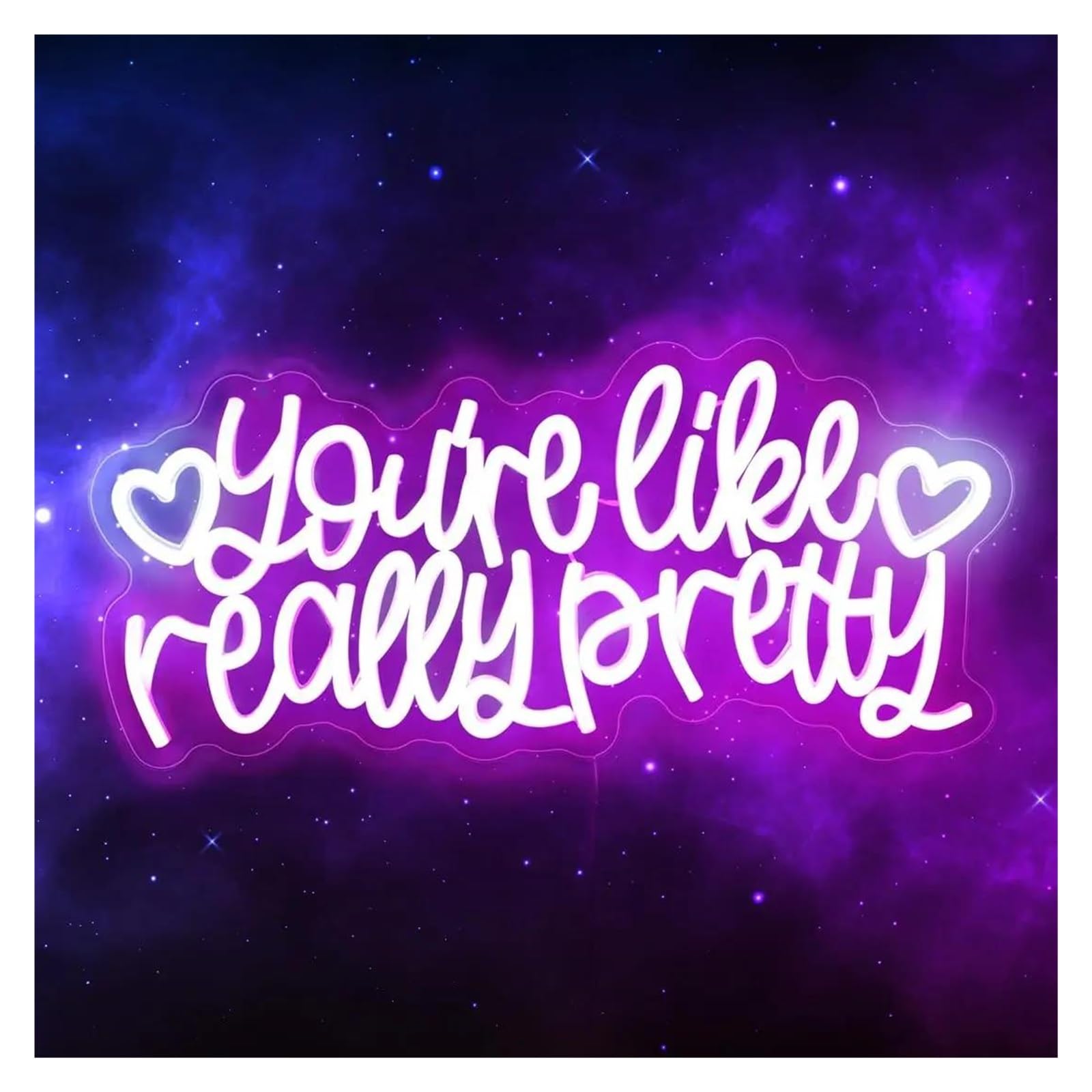 LEMST Signs Lamp You are Like Really Pretty Neon Sign for Wall Decor Light for Party Bar Bedroom Girl Room Wedding Engagement Sign Illuminated 20cmx42.2cm
