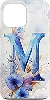Vista 23 de Funda floral para iPhone 16 Morning Glory September Birth Flower Initial Letter M
