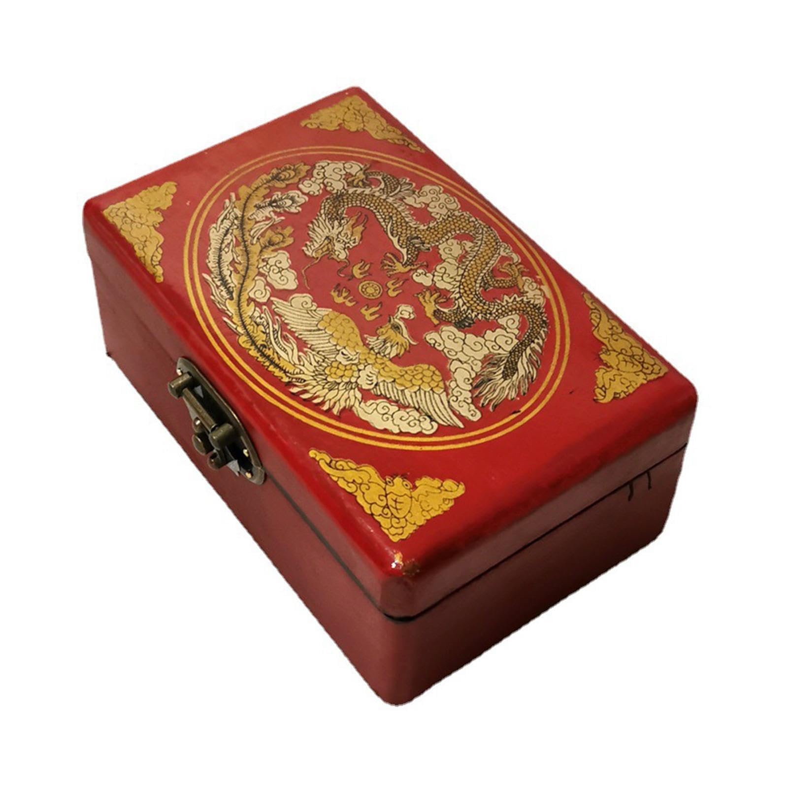 Boîte de Mahjong Traditionnelle Chinoise en Bois, Facile à Lire et à Transporter. Amusez-Vous en Famille Tout Moment ! Version Portable et Pratique des tuiles de, Couleur Unique