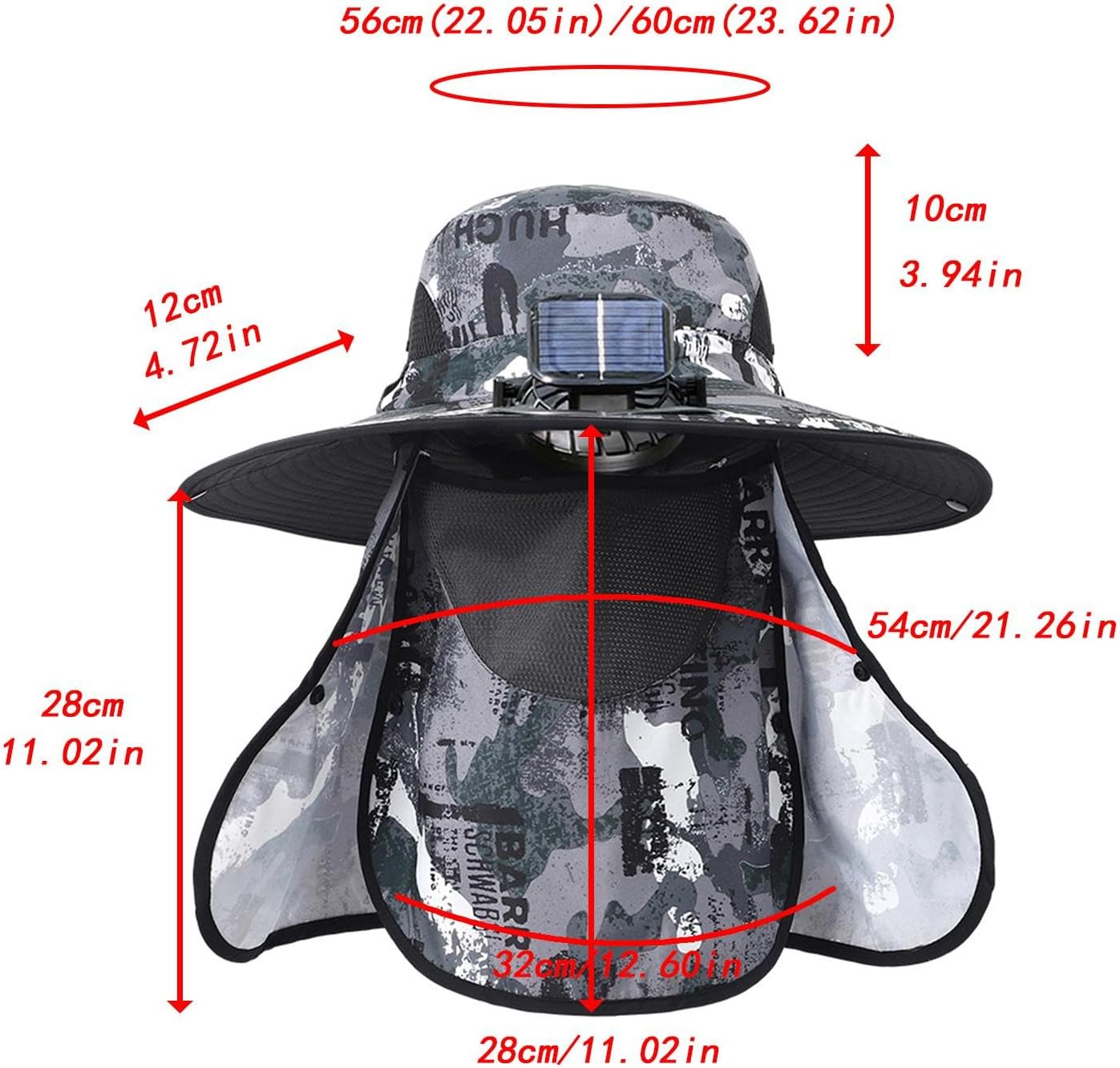 Fan Hat for Fishing and Outdoor Use